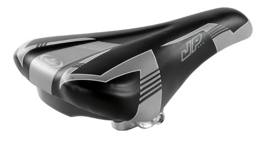 Седло Monte Grappa JP 1205 GR, черный/серые полоски, 255x150 мм 1 Седло Monte Grappa JP 1205 GR, черный/серые полоски, 255x150 мм