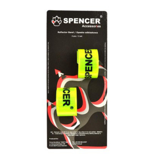 Светоотражающая лента Spencer 2шт на руку или ногу, желтый (OSO052)