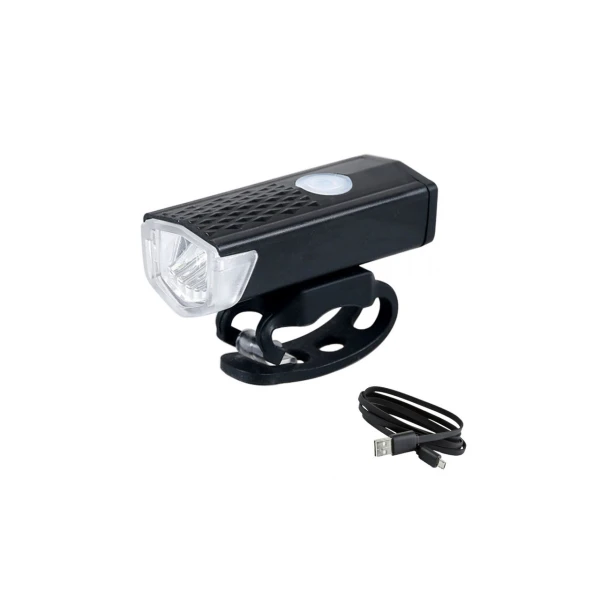 Передня фара BauTech BSK-2271-LM, акумулятор, USB, чорна (BSK-2271)