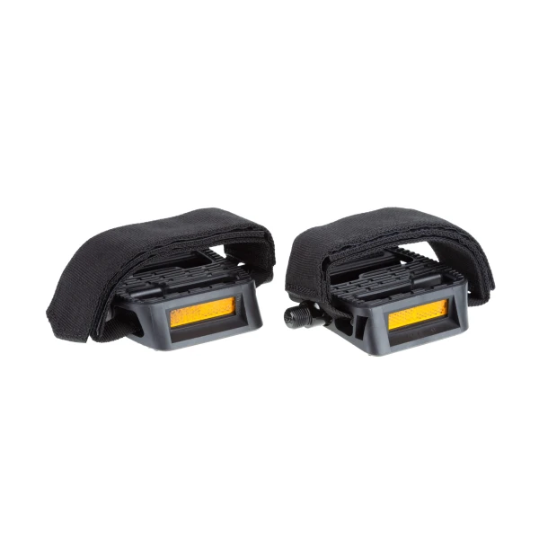 Педали ONRIDE Fixie (с ремешками), пластик, (111x97,5) шарики, черный (polybag)