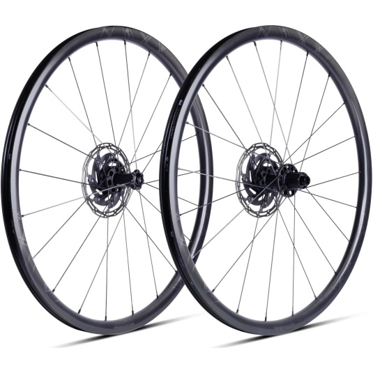 Колесо пер. + задн. 28" ERE GENUS II SL30 CARBON, Road, 100x12/142x12, CL, HG11, tubeless, черный сатин