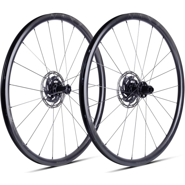 Колесо пер. + задн. 28" ERE GENUS II SL30 CARBON, Road, 100x12/142x12, CL, HG11, tubeless, черный сатин