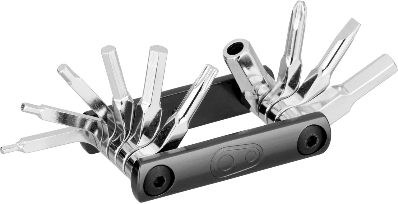 Мультитул Crankbrothers F10+, 2/2.5/3/4/5/6/8мм, T25, Phillips #2, flat #1, металлический кейс с открывалкой, черный 1 Мультитул Crankbrothers F10+,  2/2.5/3/4/5/6/8мм, T25, Phillips #2, flat #1, металлический кейс с открывалкой, черный