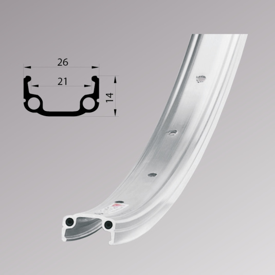 Обод Remerx RMX 21, 26'', 559x21, 36 отв., AV, серебро.