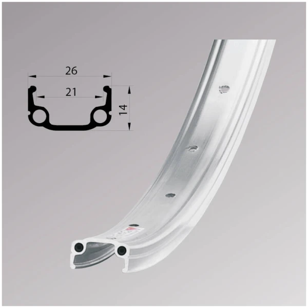 Обод Remerx RMX 21, 26'', 559x21, 36 отворів, AV, срібний.