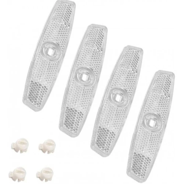 Катафоты на спицы 4шт, белый (34940)