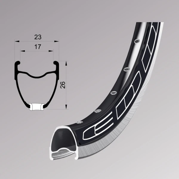 Обод Remerx EDDY RX 917, 29'', 622x17, 32 отв., FV, пист., черн. анод., V-Br, CNC