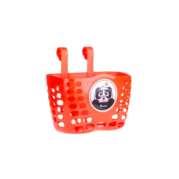 Корзина детская пластиковая на руль ONRIDE Pony Maxi красная для велосипедов 16-20"