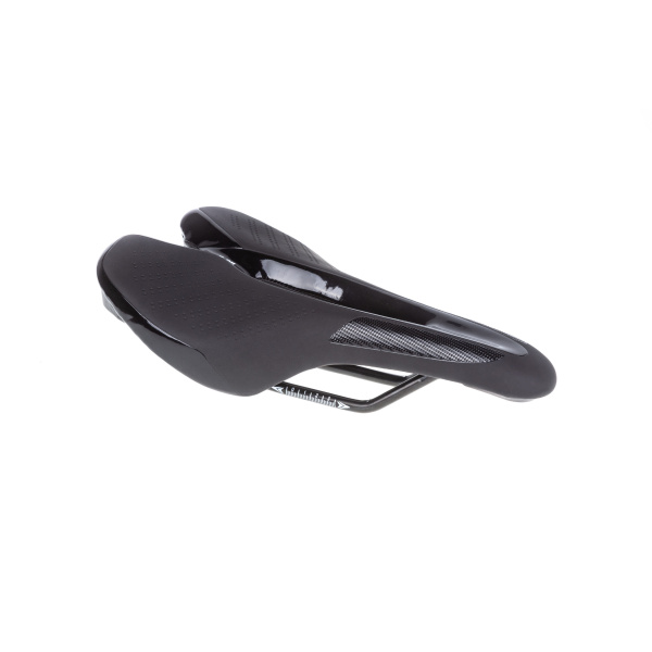 Седло TW SD-LT911WL с отверстием и встроенным светом 260х160 мм черное