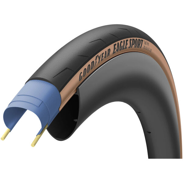 Шина 700x32 (32-622) GoodYear Eagle Sport Tube Type Folding Tan, 60 tpi