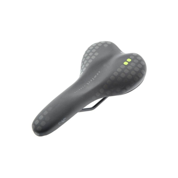 Седло DDK, MTB, черный/желтый (D040)