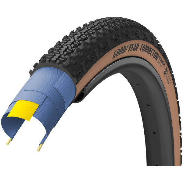 Шина 700x45 (45-622) GoodYear Connector Ultimate Tubeless Complete Folding Blk/Tan, 120 tpi