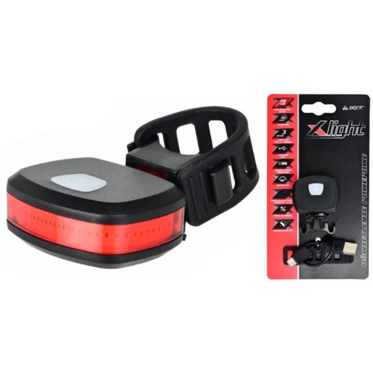 Задний фонарь X-Light XC-384R COB LED 20LM, USB-C (A-O-B-P-0502)