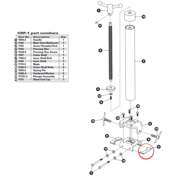 Ремкомплект Park Tool 1170-2 сменное лезвие  для CRP-1