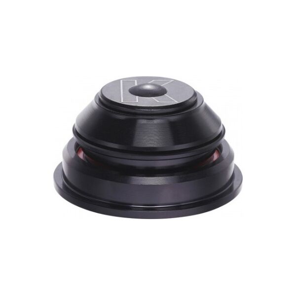 Рульова колонка без різьби, з інтегрованим 1-1/8”-1.5”" KENLI KL-B332 на промислових підшипниках, чорний (м) з перехідником на вилку (tapered) (чорний (м))
