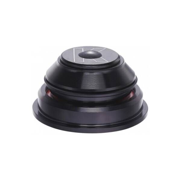 Рульова колонка без різьби, з інтегрованим 1-1/8”-1.5”" KENLI KL-B332 на промислових підшипниках, чорний (м) з перехідником на вилку (tapered) (чорний (м))