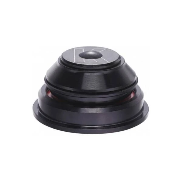 Рульова колонка без різьби, з інтегрованим 1-1/8”-1.5”" KENLI KL-B332 на промислових підшипниках, чорний (м) з перехідником на вилку (tapered) (чорний (м))