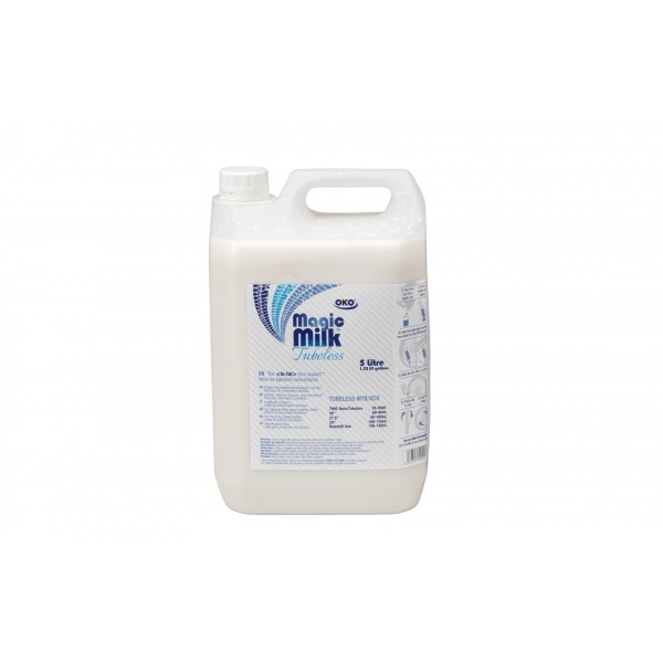 Герметик для бескамерных покрышек латексный OKO Magik Milk Tubeless 5L без шприца