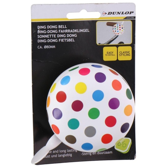 Звонок Dunlop 80мм, белый в точки (1042282)