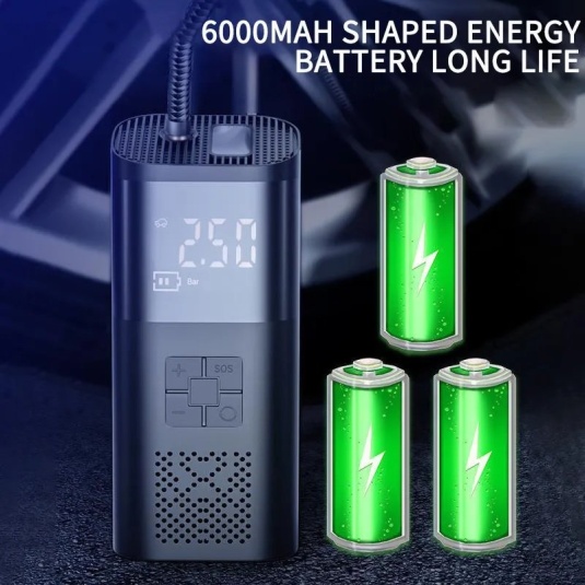 Електронасос VC-027 6000mAh 150PSI USB-C, Power Bank (VC-027)