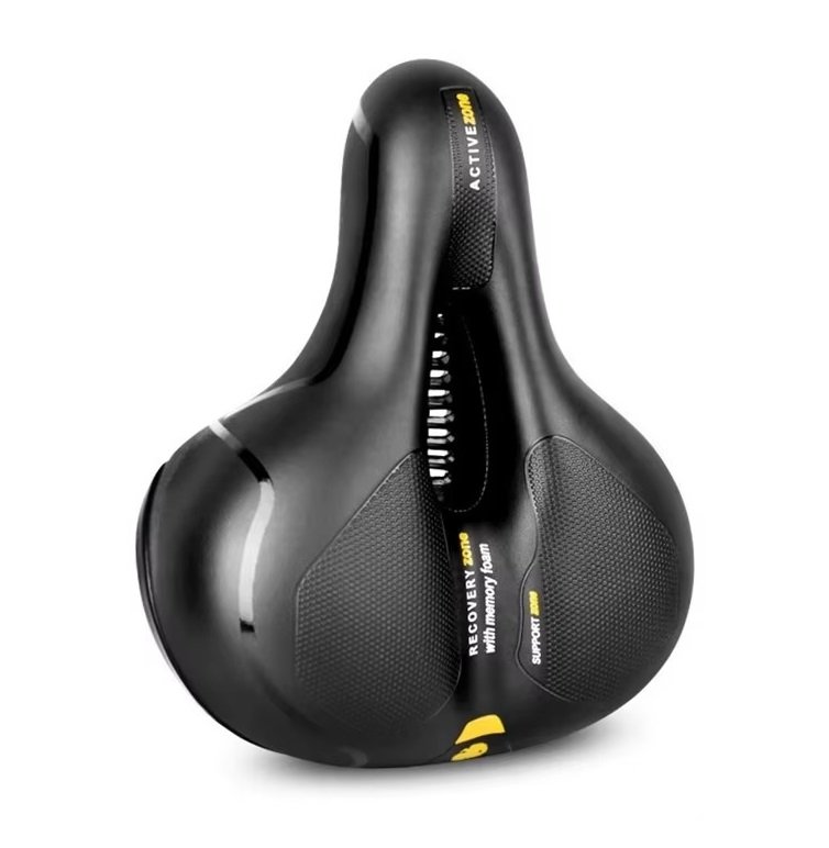 Седло K.SAN HZ-003 Comfort, черный с желтым (rec11027) 1 Седло K.SAN HZ-003 Comfort, черный с желтым (rec11027)