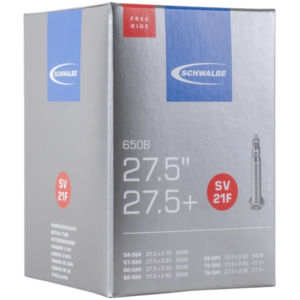 Камера Schwalbe SV21F Freeride 27.5x2.10-3.00˝ (ETRTO 54/75-584) ніпель FV 40мм