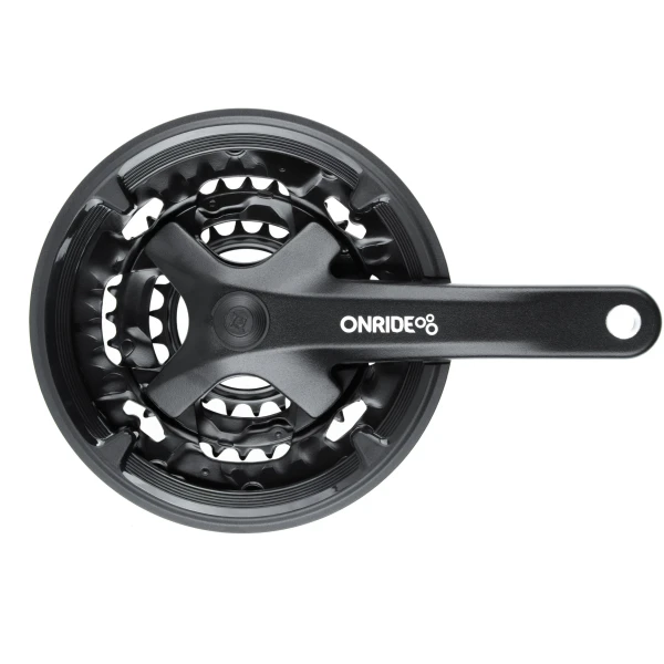 Комплект шатунів ONRIDE Trio 920P, під квадрат, 170 мм, 22-32-44Т, на 9 швів, чорний