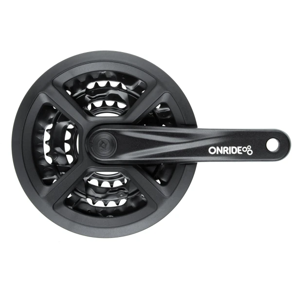 Комплект шатунов ONRIDE Trio 910, под квадрат, 170 мм, 22-32-44Т, на 9 шв., черный