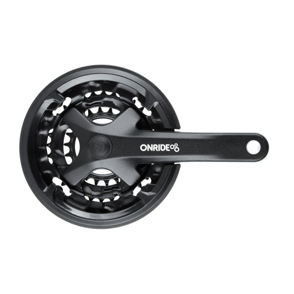 Комплект шатунов ONRIDE Trio 850P, под квадрат, 170 мм, 22-32-42Т, на 8 шв., черный