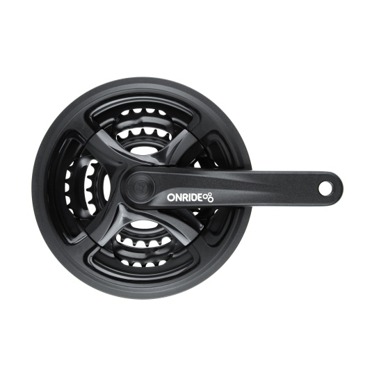 Комплект шатунов ONRIDE Trio 840P, под квадрат, 170 мм, 28-38-48Т, на 8/7/6 шв., черный