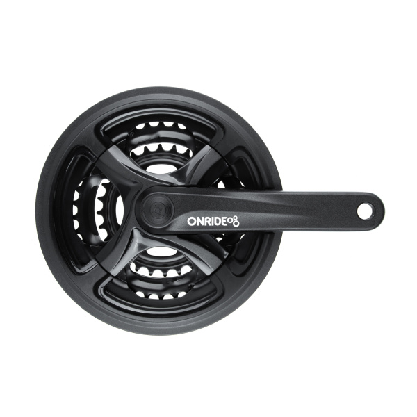 Комплект шатунов ONRIDE Trio 840P, под квадрат, 170 мм, 28-38-48Т, на 8/7/6 шв., черный