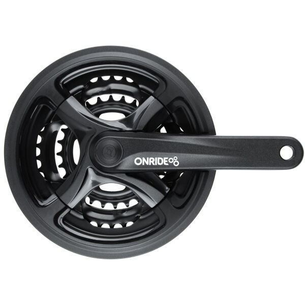 Комплект шатунів ONRIDE Trio 840P, під квадрат, 170 мм, 28-38-48Т, на 8/7/6 швів, чорний