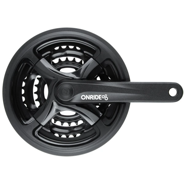 Комплект шатунов ONRIDE Trio 840P, под квадрат, 170 мм, 28-38-48Т, на 8/7/6 шв., черный