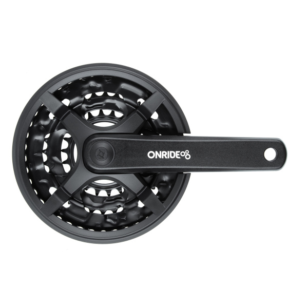 Комплект шатунов ONRIDE Trio 830P, под квадрат, 170 мм, 22-32-42Т, на 8/7/6 шв., черный