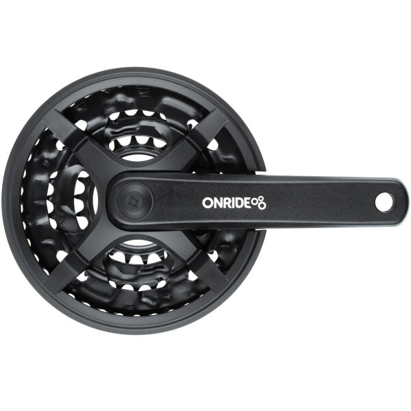 Комплект шатунів ONRIDE Trio 830P, під квадрат, 170 мм, 22-32-42Т, на 8/7/6 шв., чорний