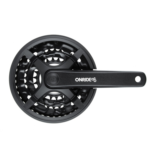 Комплект шатунов ONRIDE Trio 830P, под квадрат, 170 мм, 22-32-42Т, на 8/7/6 шв., черный