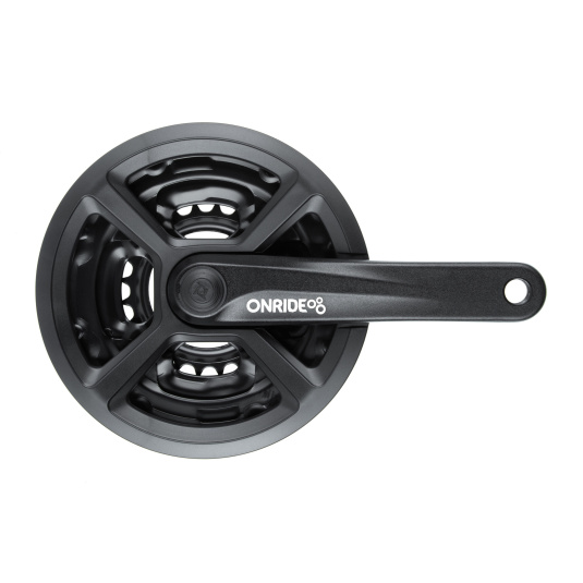 Комплект шатунов ONRIDE Trio 820P, под квадрат, 170 мм, 22-32-42Т, на 8/7/6 шв., черный