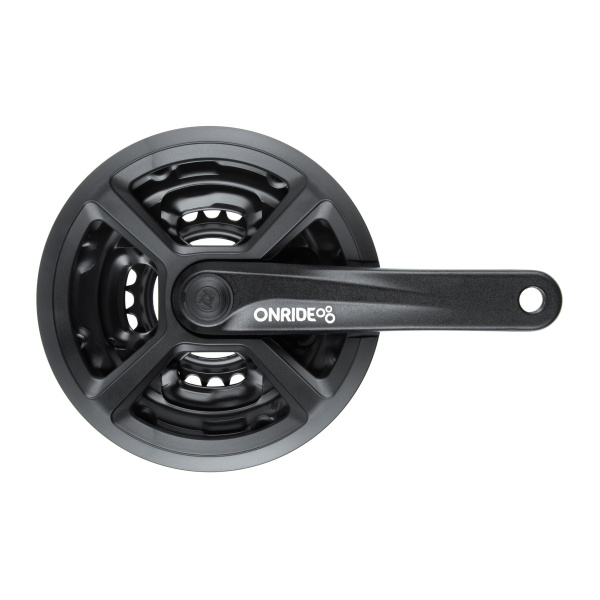 Комплект шатунов ONRIDE Trio 820P, под квадрат, 170 мм, 22-32-42Т, на 8/7/6 шв., черный
