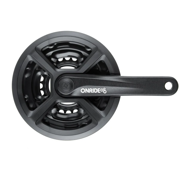 Комплект шатунов ONRIDE Trio 820P, под квадрат, 170 мм, 22-32-42Т, на 8/7/6 шв., черный