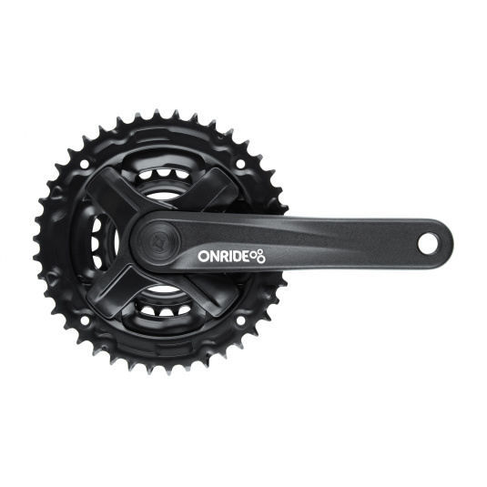 Комплект шатунов ONRIDE Trio 820, под квадрат, 170 мм, 22-32-42Т, на 8/7/6 шв., черный