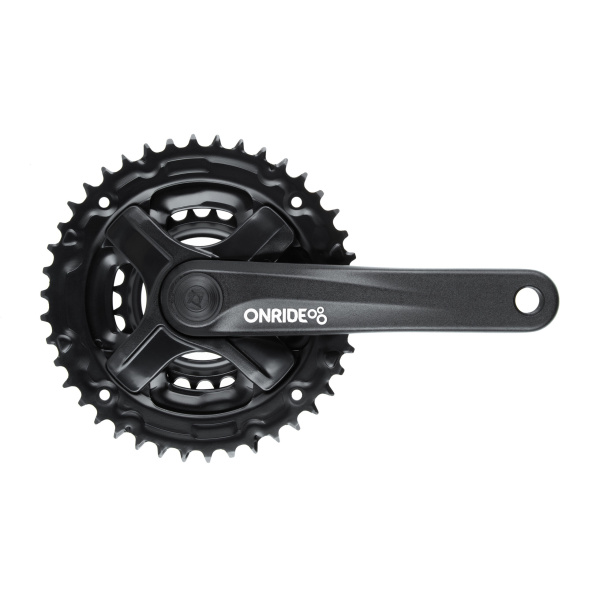 Комплект шатунов ONRIDE Trio 820, под квадрат, 170 мм, 22-32-42Т, на 8/7/6 шв., черный