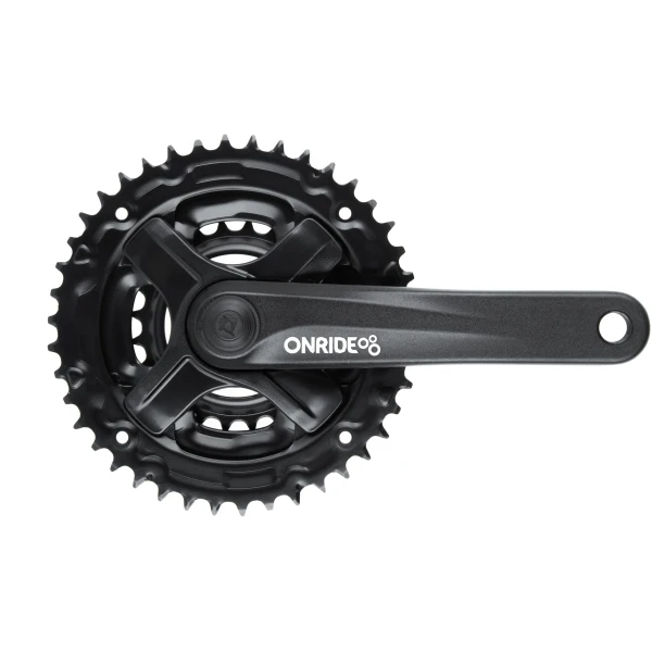Комплект шатунів ONRIDE Trio 820, під квадрат, 170 мм, 22-32-42Т, на 8/7/6 шв., чорний