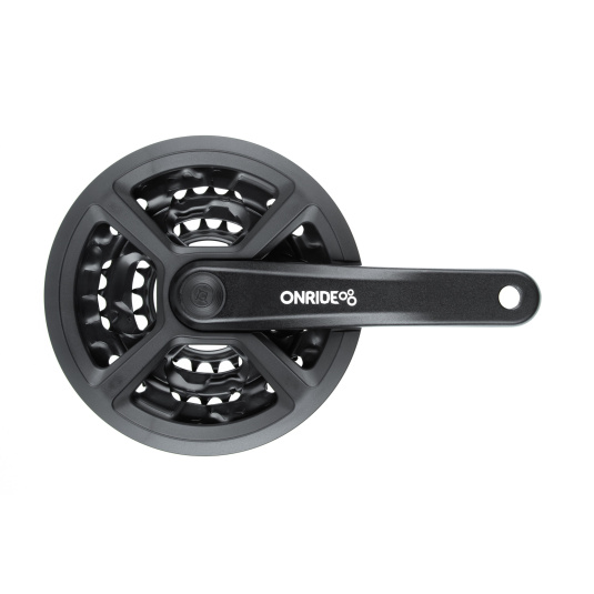 Комплект шатунов ONRIDE Trio 810P, под квадрат, 175 мм, 22-32-42Т, на 8/7/6 шв., черный