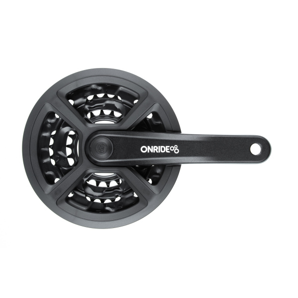 Комплект шатунов ONRIDE Trio 810P, под квадрат, 175 мм, 22-32-42Т, на 8/7/6 шв., черный