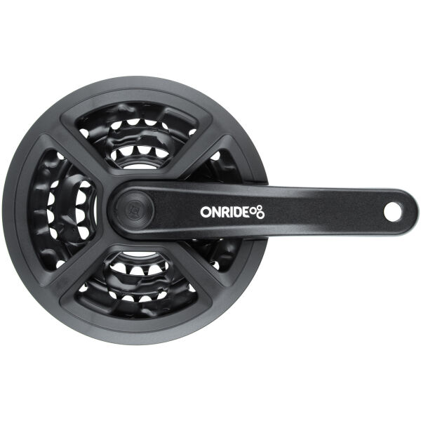 Комплект шатунов ONRIDE Trio 810P, под квадрат, 175 мм, 22-32-42Т, на 8/7/6 шв., черный