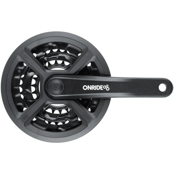 Комплект шатунов ONRIDE Trio 810P, под квадрат, 175 мм, 22-32-42Т, на 8/7/6 шв., черный