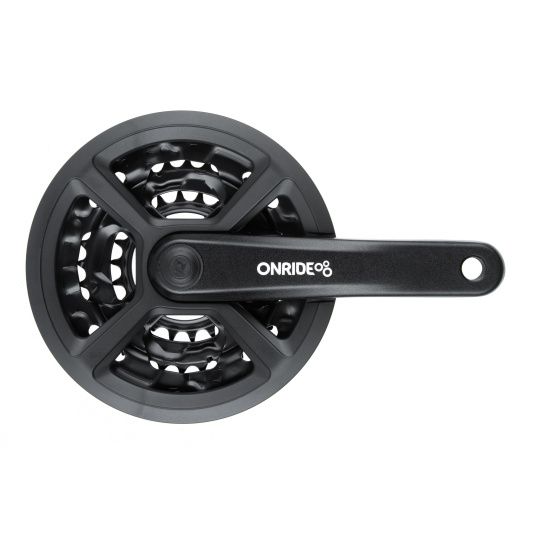 Комплект шатунов ONRIDE Trio 810P, под квадрат, 170 мм, 22-32-42Т, на 8/7/6 шв., черный