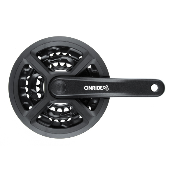 Комплект шатунов ONRIDE Trio 810P, под квадрат, 170 мм, 22-32-42Т, на 8/7/6 шв., черный