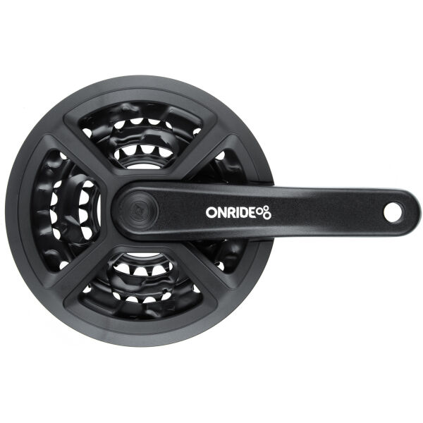Комплект шатунів ONRIDE Trio 810P, під квадрат, 170 мм, 22-32-42Т, на 8/7/6 шв., чорний