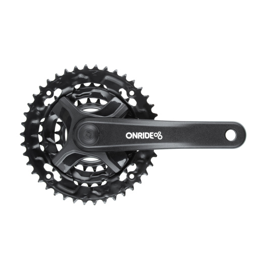 Комплект шатунов ONRIDE Trio 810, под квадрат, 170 мм, 22-32-42Т, на 8/7/6 шв., черный